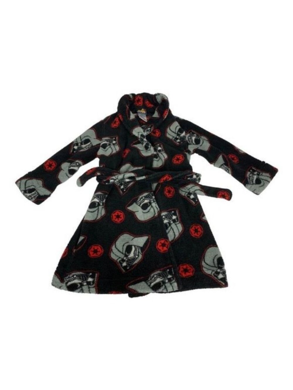 Star Wars Black Red Stormtrooper Kids Fleece Robe Size 2T/3T Flame Resistant